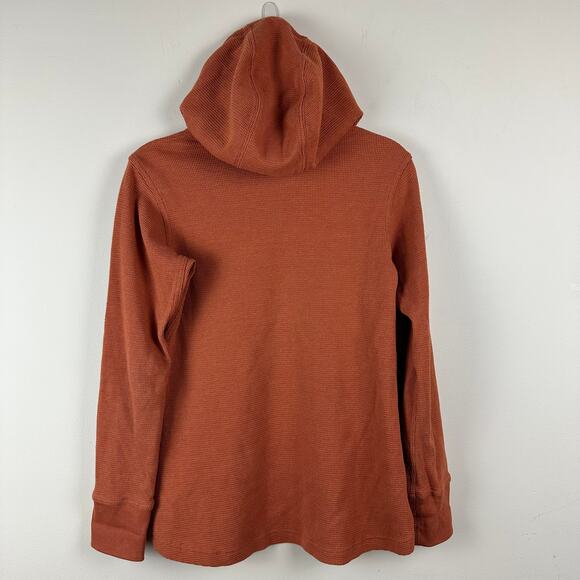 Duluth TradingCo Waffle Knit Thermal Pullover Hoodie Womens Small Outdoor Hiking - Picture 3 of 7
